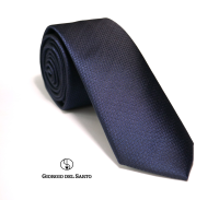 Giorgio Del Sarto Necktie 6 cm Navy Blue with Fabric Texture เนคไทสีกรมลายพื้นมีเท็กเจอร์