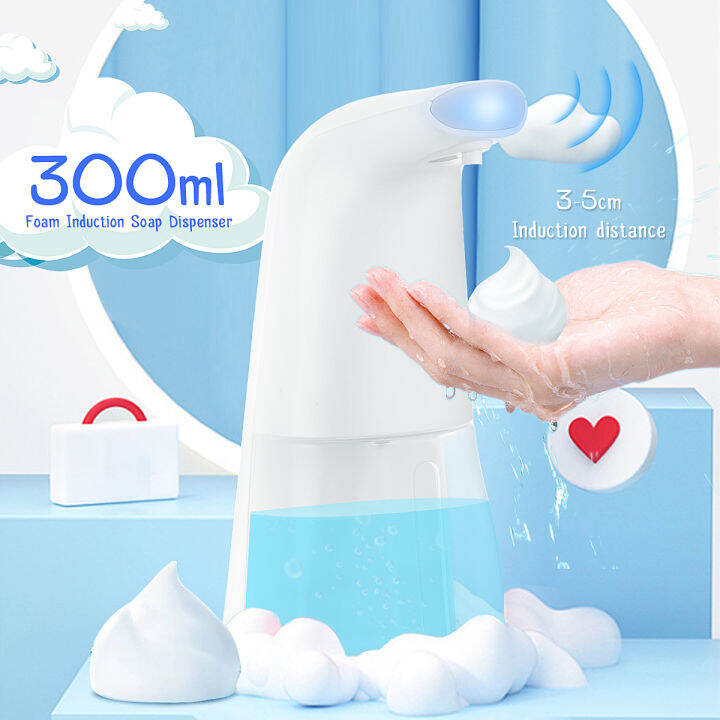 5W ABS Plastic 300ml Auto Foaming Soaps Dispenser Touchless Bathroom