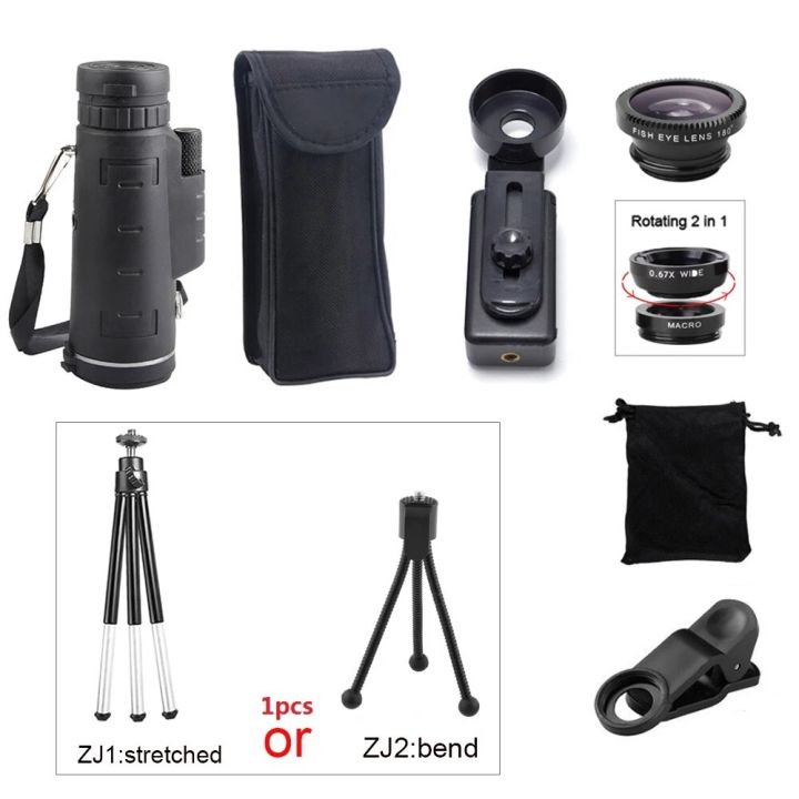 lens-for-phone-40x60-zoom-smartphone-lens-monocular-telescope-scope-camera-camping-hiking-fishing-with-compass-phone-tripod