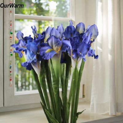 【CC】 Ourwarm 3Pcs Artificial Fake Silk Flowers Branch Bouquet Real Dinner Table Wedding Decoration