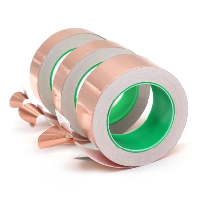 △⊕● YX 10M Mask Electromagnetic Shield Eliminate EMI Anti-static Repair Double Sided Conductive Copper Foil Adhesive Tape
