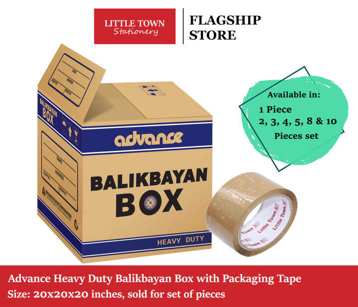 Advance Heavy Duty Balikbayan Box Brown With 1piece Packaging Tape Tan