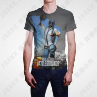 2023 newnew เกม pubg เสื้อยืดผู้ชายผู้หญิงแฟชั่นการ์ตูนอะนิเมะ TEE 3D พิมพ์ฤดูร้อน streetwear เสื้อแขนสั้น