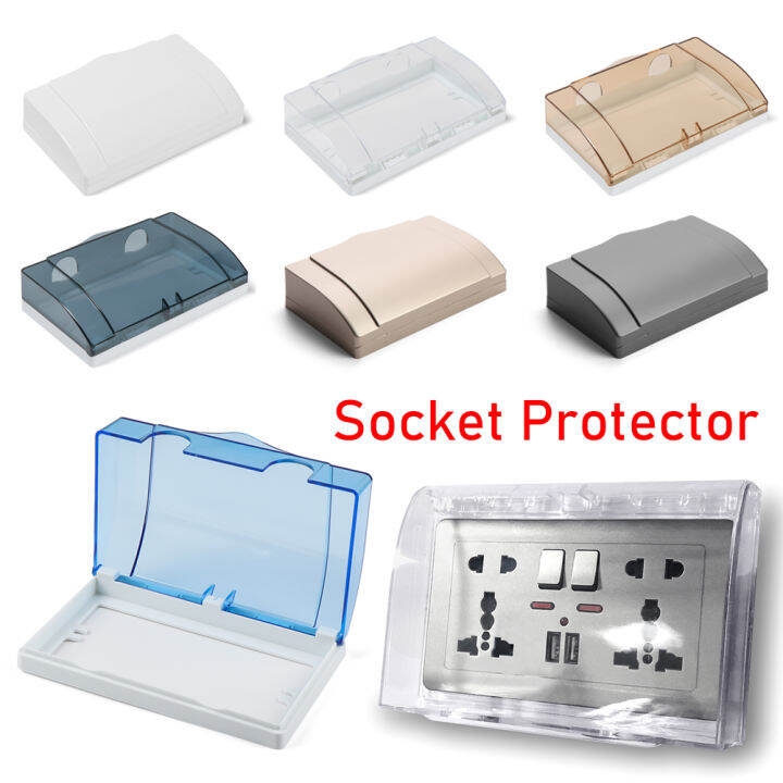 1Pc 86 Type Plastic Transparent Socket Protector Waterproof Electric