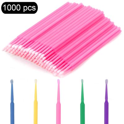 【CW】 100/500/1000PCS Brushes Cotton Swab Individual Eyelashes Microbrush Removing Cleaning Lash Extensions Accessories