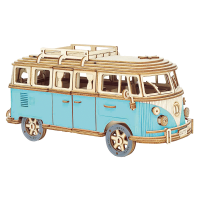 DIY รถรุ่นรถประกอบมือ3D ปริศนา Camper Van R BUS ของเล่นเพื่อการศึกษาตกแต่งบ้าน BOY GIRL Gift