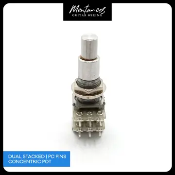 Professional 1 Piece Guitar Bass Dual Pot Stacked Concentric Potentiometer  with Center Detent Musical Accessories in Stock Good