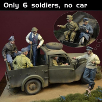135 Scale Die-cast Resin Figure WWII Soldier Model (no Car) Unpainted Free Shipping