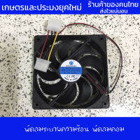 พัดลมระบายความร้อน พัดลมคอม ใช้ไฟ DC 12V ขนาด 4.5 นิ้ว หนา 2.5 ซม. พัดลม 12v สำหรับ DIY หัวต่อ Molex ขนาด 12x12x2.5 ซม.