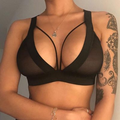 [Cos imitation] Sexy Hollow Push-Up Bra Girl Fitness Sports Vest Top Push-Up Plus Size Bra Women 39; S Daily Underwear No Steel Ring Bra