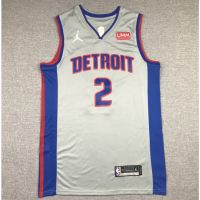 Hot Newest Top-quality New arrival 2022 2023 Newest shot goods Most popular 22/23 Top quality Ready Stock High quality 2021 new NBA mens Detroit Pistons 2 Cade Cunningham grey embroidery basketball jerseys jersey