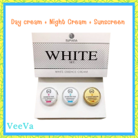 ** 1 Set ** ชุดเช็ตครีมดูแลผิวหน้าสูตรเข้มข้น White Essence Cream By Supara ไวท์ เอสเซนส์ ครีม 3 in 1 ปริมาณ 5 g.