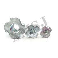 10 Buah M4 M5 M6 M8 M10 Baja Tebal Empat Cakar Speaker Nut Blind Pronged Insert T-nut untuk Mebel Kayu Panjang 8-17Mm