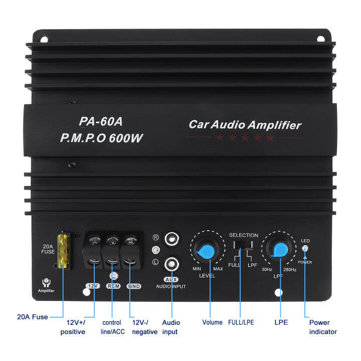 12โวลต์600วัตต์เครื่องขยายเสียงรถยนต์คณะกรรมการลำโพง-suoofer-คณะกรรมการเบสโมดูลพลังงานสูงโมโนช่อง-lossless-อุปกรณ์เสริม