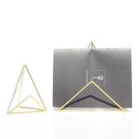 Iron Geometric Business Name Card Holder Display Stand Rack Desktop Table Photo Note Folder Organizer 2 Sizes Card Holders