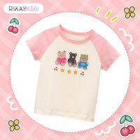 RIKA KID   พร้อมส่ง เสื้อผ้าเด็ก เสื้อคอกลม เนื้อผ้าคอตตอน100% พิมพ์ลายน่ารักมาก AA4042  **SIZE  XL , 3XL **