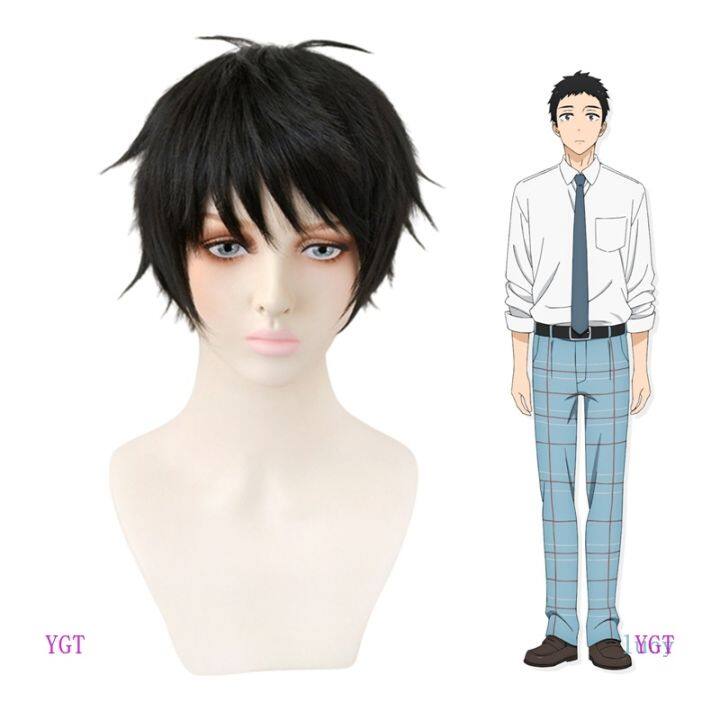 Anime My Dress-Up Darling Wakana Gojo Cosplay Wig Short Black Hair