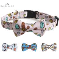 CHXONQ บูลด็อก /Pug/corgi Bowknot สร้อยคอสินค้าเกี่ยวกับสัตว์เลี้ยงประเภทปลอกคอแมวมีโบว์ปลอกคอสุนัขสำหรับอุปกรณ์สำหรับลูกแมว