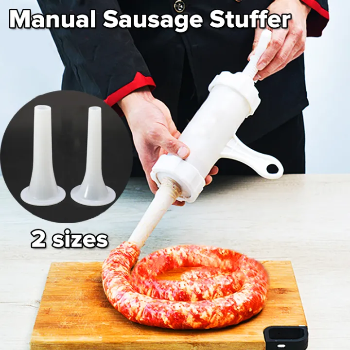 Sausage Make With Pok Intestine Funnel And Mutton Intestines Funnel Meat Sausage Stuffer Filler Hand Operated Salami Maker%2f