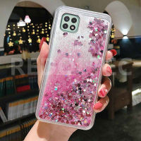 เคสสำหรับ Samsung Galaxy A22 5G Liquid Quicksand Glitter TPU ซิลิโคนโปร่งใสฝาครอบโทรศัพท์