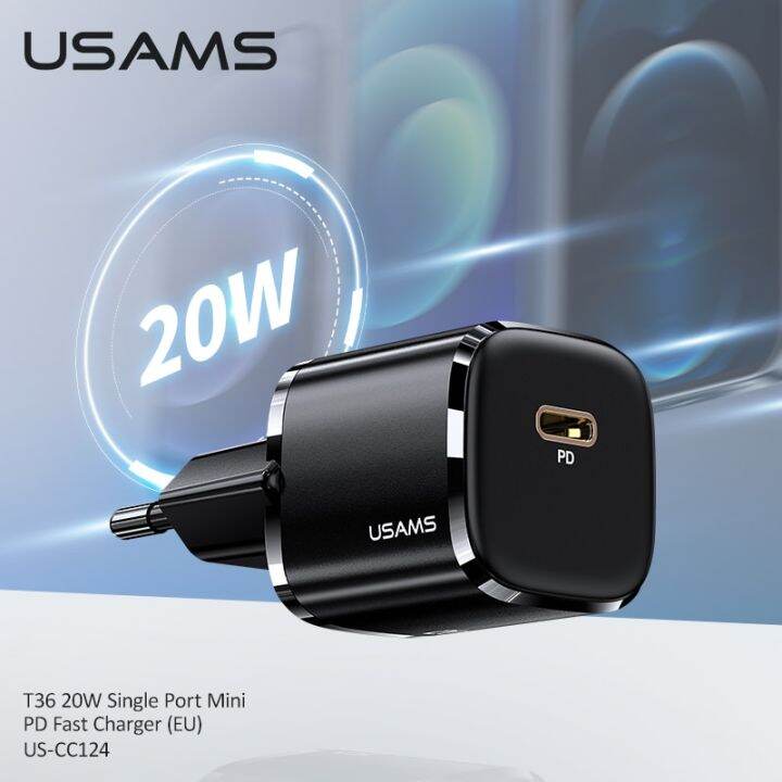 usams-pd-20w-เครื่องชาร์จ-usb-เร็วชนิด-c-kabel-set-pd3-0ชาร์จเร็ว3-0ที่ชาร์จมือถือติดกำแพงสำหรับ-ipad-14-13-12-11-pro-max-xs