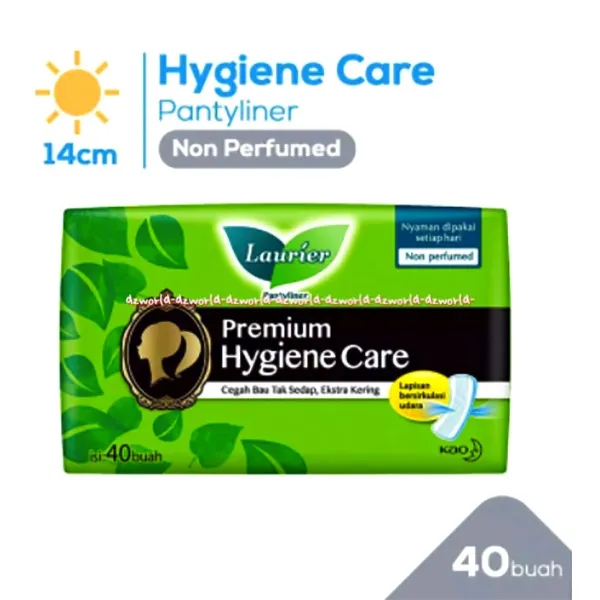 Laurier Premium Hygiene Care 40pcs Pembalut Wanita Cegah Bau Tak Sedap Ekstra Kering Kao Laurier