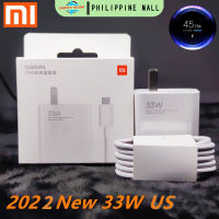 Xiaomi 33W อะแดปเตอร์ค่าเทอร์โบเครื่องชาร์จติดผนังของแท้อย่างรวดเร็วพร้อมสาย Type-C สำหรับ Xiaomi Redmi 10C 10A 10 Note 9 8 7 Pro Mi 9S 9T Note 10 11 K20 K30 Pro Poco X3 NFC อุปกรณ์ชาร์จ Mipad 5 Pro M2 M4 10T 5G