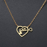 CACANA New Arrivals Love Heart Necklace for Women Long Necklaces Statement Wedding Party Birthday Gifts Stainless Steel Jewelry