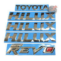 ชุด ป้ายโลโก้ แต่งรอบคัน สติ๊กเกอร์ 3D โตโยต้า ไฮลักซ์ รีโว่ Logo Sticker Set Toyota Hilux REVO สีโครเมี่ยม