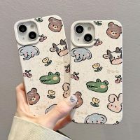 เคสนิ่มย่อยสลายได้สำหรับ IPhone 6 6S 7 8 SE 2020 X XR XSMAX 6Plus 6SPlus 7Plus 8Plus 14Plus 15Plus 11 12 13 14 15 PRO MAX สัตว์น่ารัก