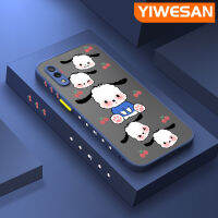 YIWESAN เคสสำหรับ Xiaomi Redmi 7 7A ลายการ์ตูนน่ารักลาย Pochacco ขอบสี่เหลี่ยมซิลิโคนนิ่มเคสกันกระแทกเคสโทรศัพท์แบบแข็งเคสป้องกันกล้องฝาปิดเลนส์เต็มตัว