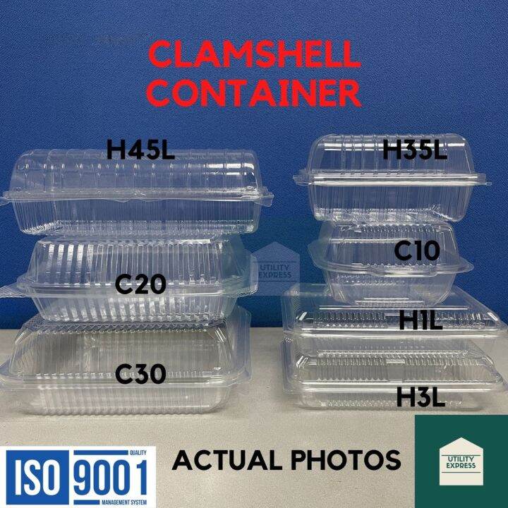 COD [10 to 20 PCS] Clamshell Plastic Containers / OPS Food Container