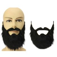 【LZ】﹍☏  Halloween barba falsa com corda elástica ajustável Traje engraçado bigodes falsos Bigodes cabelo disfarce acessórios