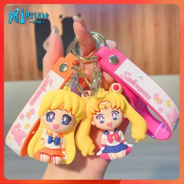 Japan Anime Sailor Moon Pendant Keychains Holder Car Key Chain