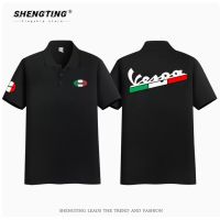 High quality stock Piaggio Vespa Motorcycle Shop Customized Workwear GTS300 Primavera sprint Cycling POLO Shirt Short Sleeve T