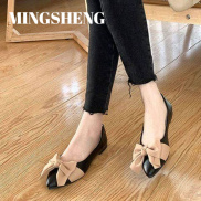 MINGSHENG Women s flat shoes British style beanie shoes casual shoes