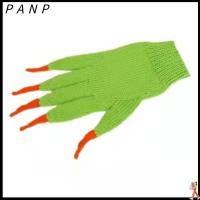 PANP ผ้าขนสัตว์ขนแกะ ถุงมือขนสัตว์ถักด้วยมือ ของขวัญวันฮาโลวีน สีเขียวอ่อน ถุงมือแม่มดหลอก ที่มีคุณภาพสูง ถักนิตติ้ง ถุงมืออุ่นห้านิ้ว ฤดูหนาวในฤดูหนาว