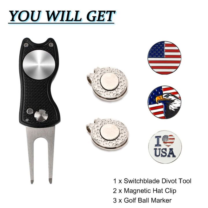 6-pcsset-premium-golf-gifts-set-switchblade-divot-tool-hat-clip-ball-markers-usa-series-for-men-women