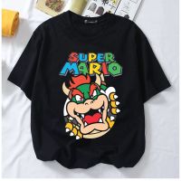 เสื้อยืดพิมพ์ลายmybhaju super mario character t-shirt premium cotton plus size oversize short sleeves round neck baju mario movie kartun S-5XL