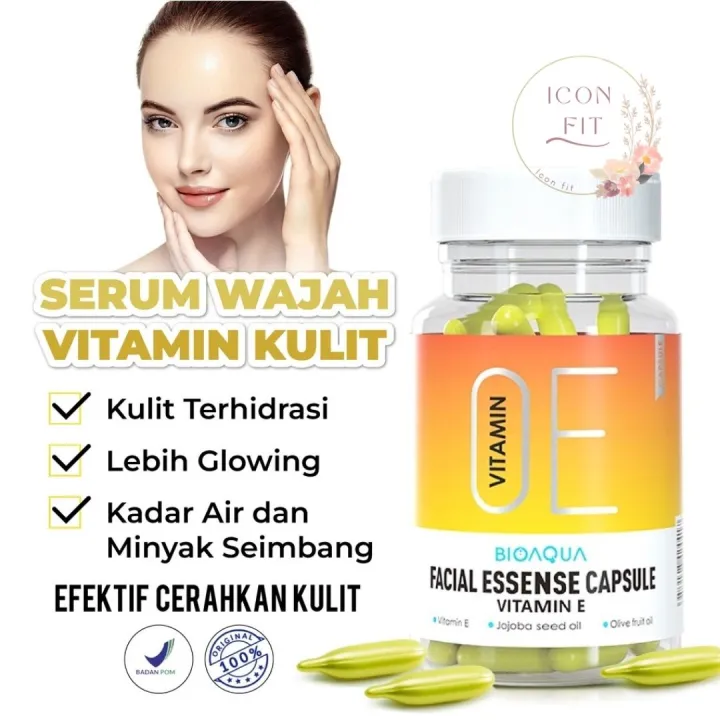 BIOAQUA Vitamin Facial Essence Capsule Vitamin E 60 Softgel 420mg