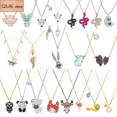 High quality SWA exquisite Golden Bird Pendant canary, pig, dog, snake and other animal series lady Necklace Fashion Jewelry