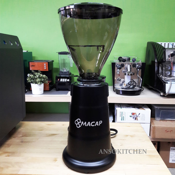 macap-รุ่น-mx-coffee-grinder-สีดำ-เครื่องบดเมล็ดกาแฟ-จากอิตาลี-340-วัตต์-ฟันบด-65-มม-flat-burr-โถเมล็ดกาเเฟขนาด-1-4-กก-รับประกันมอเตอร์-1-ปี