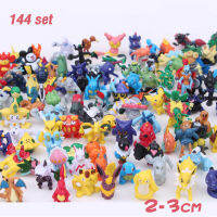 สุทธิ 144pcs พ็อกเก็ตมอนสเตอร์ฟิกูรีส์แรนด์ชาร์เตอร์โมเดลคิด 2-3cm