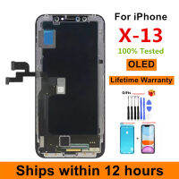 ใหม่ OLED LCD สำหรับ X XR XS สูงสุด11 12 Pro Max 13 Mini จอแสดงผล Touch Screen Digitizer Assembly ไม่มี Dead Pixel เปลี่ยน Lcd