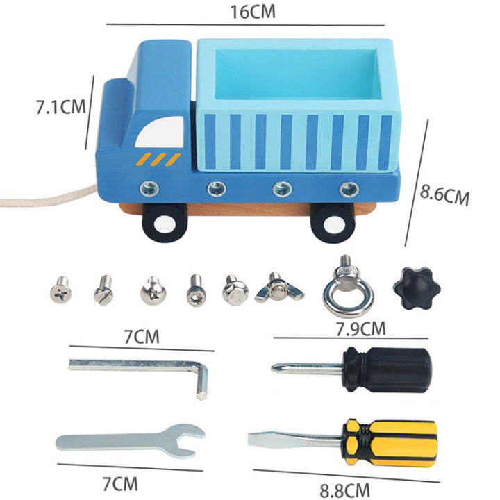ชุดไขควงของเล่น-montessori-ไขควงไม้บอร์ด-kids-toys-สนุกชุดไขควงรถบรรทุกชุดไขควงการเรียนก่อนเข้าโรงเรียนสำหรับเด็ก