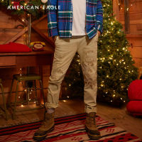 American Eagle Flex Patched Slim Lived-In Khaki Pant กางเกง ผู้ชาย ขายาว กากี สลิม (EMJP 012-4582-213)