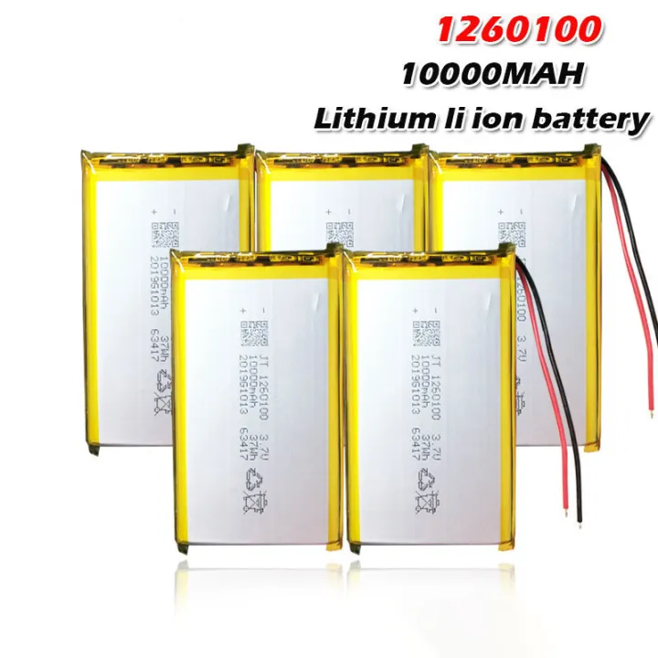 New 1260100 3.7V 10000mah Rechargeable Lipo GPS DVD Table Ebook Camera