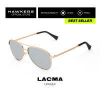 HAWKERS Gold Chrome LACMA Sunglasses for Men and Women. UV400 Protection. Official Product designed in Spain LACM184