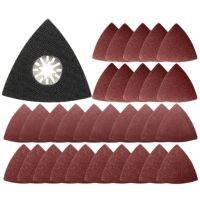 ☬ 31Pack Grinding Triangle Oscillating Sandpaper Sanding Pad Hook Loop 80/ 120/ 180/ 240/ 320/ 40 Grit For Fein Multimaster