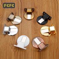 FCFC Stainless Steel Magnetic Door Stopper Sticker Hidden Door Holders Catch Floor Wall Mounted Nail-free Doorstop Door Hardware Door Hardware Locks